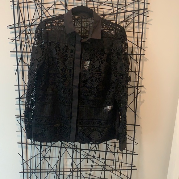 French Connection Lace Blouse - Picture 1 of 5